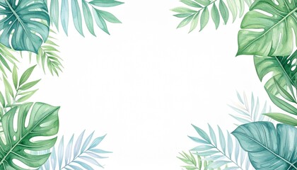 Naklejka premium 葉っぱのフレームイラスト