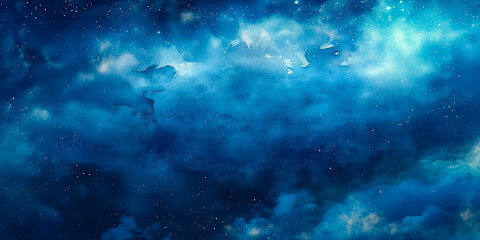 Obraz premium Dibujo de mubes en tonos azules con espacio para texto