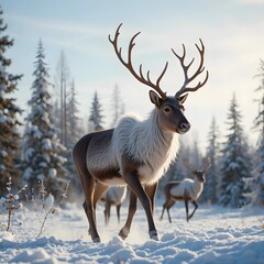 Theme: Northern Country Life - Lapland, AI Generated