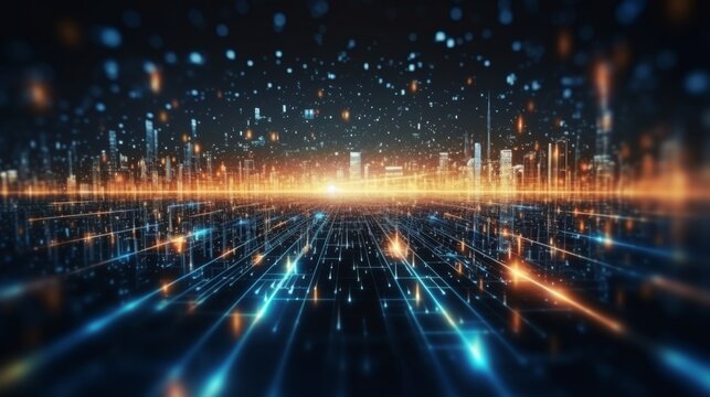 Big data connection technology, can be used for display or montage your products, technology, businessman, digital, business, innovative, computer, tech, networking
