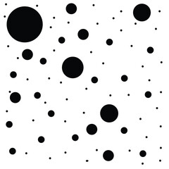 Random dots, circles. Dotted, speckles pattern. Pointillist, pointillism background. Stipple, stippling texture. Vector isolated on white background. EPS 10 . 
