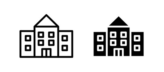 Real estate icon in black color for website or app.