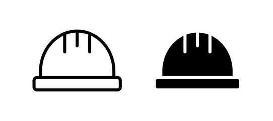 Hard hat icon in black color for website or app.