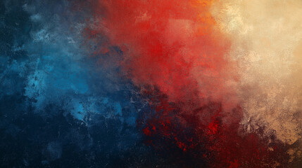 Fototapeta premium Abstract blue and red gradient background with grainy texture