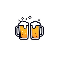 Beer vector icon isolated on a white background