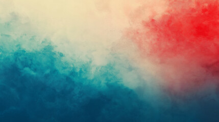 Obraz premium Abstract blue and red gradient background with grainy texture