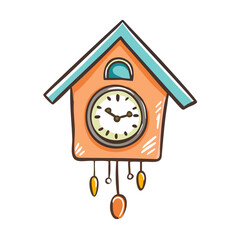 german cuckoo clock icon, german cuckoo clock vector illustration-simple illustration of german cuckoo clock, perfect for german cuckoo clock logos and icons