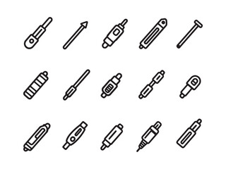 Electric Screwdriver line art icon simple design illustration