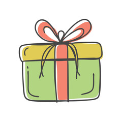gift box with ribbon icon, gift box with ribbon vector illustration-simple illustration of gift box with ribbon, perfect for gift box with ribbon logos and icons