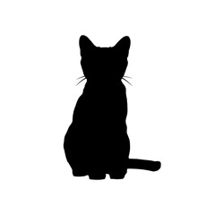 silhouette of a cat on a white background