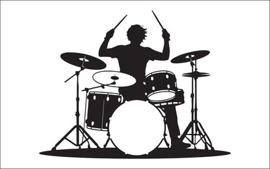 drummer in action music 
