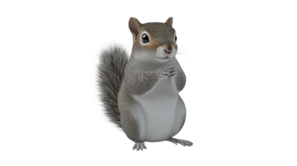 Nature close-up a squirrel observing a food forest wildlife scene