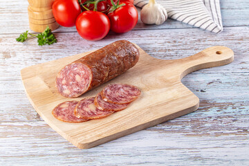 Salchichon pork cured sausages with parmesan