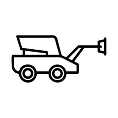 Agricultural Harvester Farming Equipment Icon Design