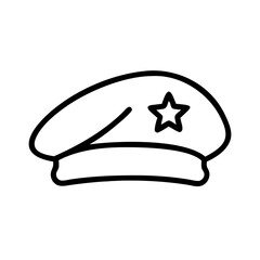 Army Beret Cap Military Icon Design