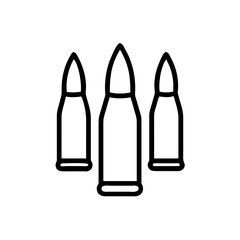 Bullet Ammunition Rounds Weapon Icon Design