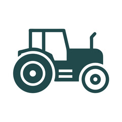 Farm Tractor Vehicle Farming Icon Design