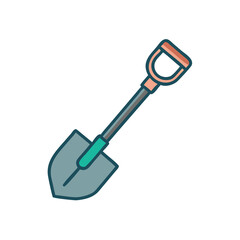 Garden Spade Shovel Digging Tool Icon Design