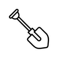 Garden Spade Shovel Digging Tool Icon Design