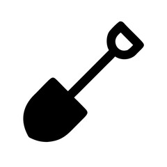 Garden Spade Shovel Digging Tool Icon Design