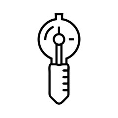 Industrial Thermometer Gauge Measurement Icon Design