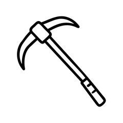 Long Handle Hoe Gardening Tool Icon Design