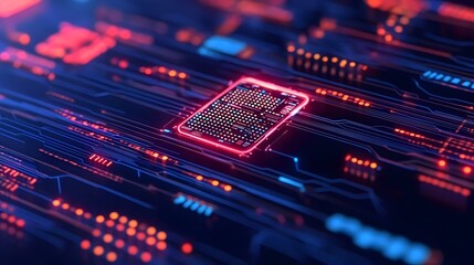 Obraz premium Innovative Digital Workspace Concept with Intelligence Technology