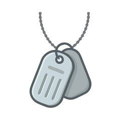 Fototapeta premium Military Dog Tags Identification Icon Design