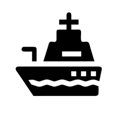 Obraz premium Naval Warship Vessel Military Icon Design