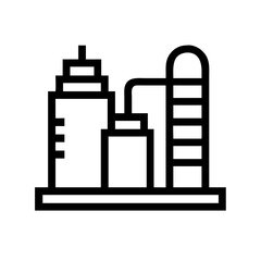 Obraz premium Oil Refinery Plant Industry Icon Design
