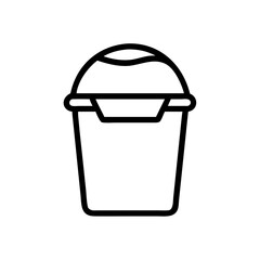Plastic Bucket Pail Container Icon Design