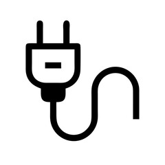Power Plug with Cable Connection Icon Design