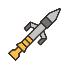 Fototapeta premium Rocket Propelled Grenade Weapon Icon Design