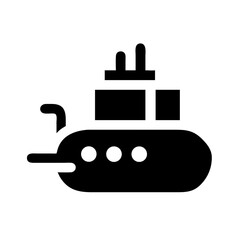 Fototapeta premium Submarine Underwater Vehicle Transport Icon Design
