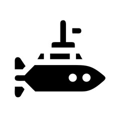 Obraz premium Submarine Underwater Vehicle Transport Icon Design