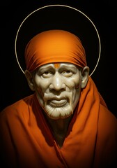 Fototapeta premium Sai Baba Indian God background 
