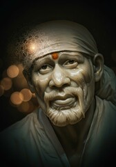 Sai Baba Indian God background	