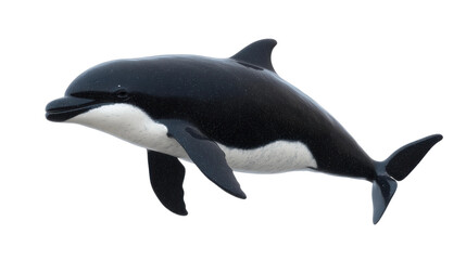 Obraz premium Dolphins swimming gracefully in the ocean nature photography wildlife. Isolated on transparent background, png.