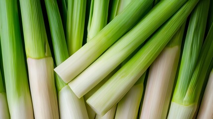 Obraz premium Freshly Harvested Aromatic Lemongrass Stalks in Natural Setting