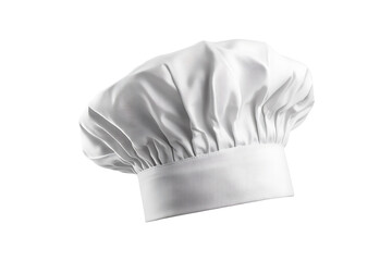 Professional Kitchen Chef Cap Isolated on Transparent Background PNG Image.