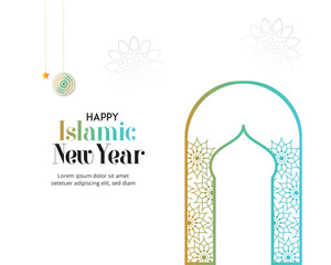 Happy Muharram Islamic New Year Celebration