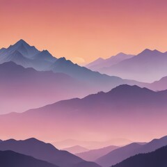 Obraz premium sunrise in the mountains, sunset in the mountains