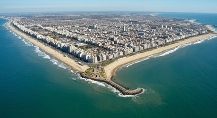 Obraz premium Coastal city panorama