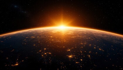 Fototapeta premium Earth sunrise from space (2)
