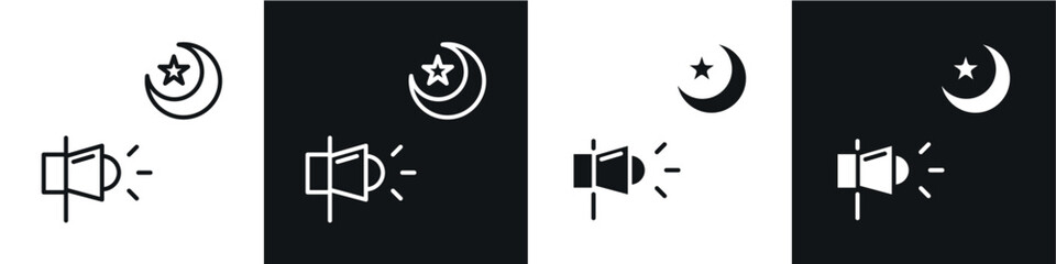 Adzan icon sign and symbol vector design