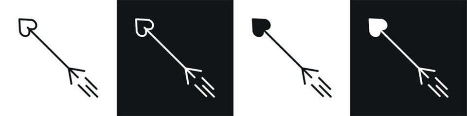 Love arrow icon sign and symbol vector design