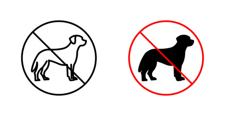 No dogs allowed signs and symbol vector design