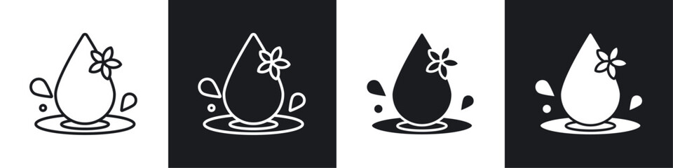 Essentials oil drop icon sign and symbol vector design