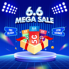 Sale banner template design for social media post