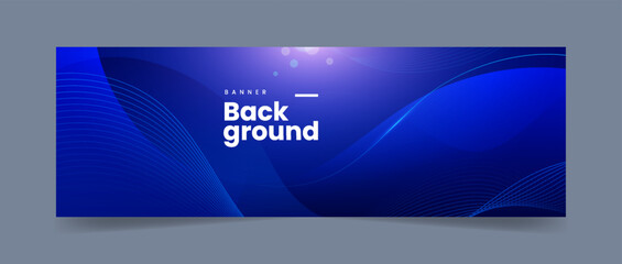 Abstract blue wavy banners background